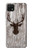 S2505 トナカイ古い木材グラフィックプリント Reindeer Head Old Wood Texture Graphic Printed Samsung Galaxy A22 5G バックケース、フリップケース・カバー