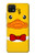 S2760 イエロー アヒル タキシード 漫画 Yellow Duck Tuxedo Cartoon Samsung Galaxy A22 5G バックケース、フリップケース・カバー