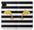 S2882 黒と白のストライプ ゴールドドルフィン Black and White Striped Gold Dolphin Samsung Galaxy A22 5G バックケース、フリップケース・カバー
