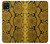 S3365 黄パイソンの皮膚 グラフィックプリント Yellow Python Skin Graphic Print Samsung Galaxy A22 5G バックケース、フリップケース・カバー