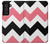 S1849 ピンクブラックシェブロンジグザグ Pink Black Chevron Zigzag Samsung Galaxy S21 FE 5G バックケース、フリップケース・カバー