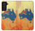 S2494 オーストラリア国旗地図ロックテクスチャ Australia Flag Map Rock Texture Samsung Galaxy S21 FE 5G バックケース、フリップケース・カバー