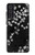 S2544 黒花柄の着物 Japanese Kimono Style Black Flower Pattern Samsung Galaxy S21 FE 5G バックケース、フリップケース・カバー