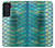 S3414 緑のヘビの鱗 グラフィックプリント Green Snake Scale Graphic Print Samsung Galaxy S21 FE 5G バックケース、フリップケース・カバー