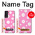 S3500 ピンクの花柄 Pink Floral Pattern Samsung Galaxy S21 FE 5G バックケース、フリップケース・カバー