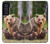 S3558 くまの家族 Bear Family Samsung Galaxy S21 FE 5G バックケース、フリップケース・カバー