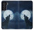 S3693 グリムホワイトウルフ満月 Grim White Wolf Full Moon Samsung Galaxy S21 FE 5G バックケース、フリップケース・カバー