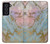 S3717 ローズゴールドブルーパステル大理石グラフィックプリント Rose Gold Blue Pastel Marble Graphic Printed Samsung Galaxy S21 FE 5G バックケース、フリップケース・カバー