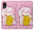 S3025 招き猫 Pink Maneki Neko Lucky Cat Samsung Galaxy Xcover 5 バックケース、フリップケース・カバー