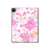 S3036 ピンクフラワーフローラ Pink Sweet Flower Flora iPad Pro 12.9 (2022,2021,2020,2018, 3rd, 4th, 5th, 6th) タブレットケース