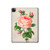 S3079 ピンクローズ Vintage Pink Rose iPad Pro 12.9 (2022,2021,2020,2018, 3rd, 4th, 5th, 6th) タブレットケース