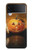 S1083 南瓜 蜘蛛 蝋燭 ハロウィーン Pumpkin Spider Candles Halloween Samsung Galaxy Z Flip 3 5G バックケース、フリップケース・カバー