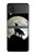 S1981 オオカミは 月にハウリング Wolf Howling at The Moon Samsung Galaxy Z Flip 3 5G バックケース、フリップケース・カバー