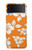 S2245 ハワイのハイビスカスオレンジ柄 Hawaiian Hibiscus Orange Pattern Samsung Galaxy Z Flip 3 5G バックケース、フリップケース・カバー
