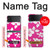 S2246 ハワイのハイビスカスピンク柄 Hawaiian Hibiscus Pink Pattern Samsung Galaxy Z Flip 3 5G バックケース、フリップケース・カバー