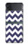 S2345 紺のシェブロンジグザグパターン Navy Blue Shavron Zig Zag Pattern Samsung Galaxy Z Flip 3 5G バックケース、フリップケース・カバー