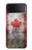 S2490 カナダメープルリーフ旗 Canada Maple Leaf Flag Texture Samsung Galaxy Z Flip 3 5G バックケース、フリップケース・カバー