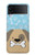 S2669 犬の足 骨 可愛い漫画のパターン Cute Dog Paws Bones Cartoon Samsung Galaxy Z Flip 3 5G バックケース、フリップケース・カバー