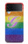S2899 レインボーLGBTゲイプライド旗 Rainbow LGBT Gay Pride Flag Samsung Galaxy Z Flip 3 5G バックケース、フリップケース・カバー