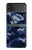 S2959 海軍迷彩 Navy Blue Camo Camouflage Samsung Galaxy Z Flip 3 5G バックケース、フリップケース・カバー