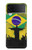 S2981 ブラジルサッカー Brazil Football Soccer Map Flag Samsung Galaxy Z Flip 3 5G バックケース、フリップケース・カバー