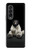 S0878 黒いくま Black Bear Samsung Galaxy Z Fold 3 5G バックケース、フリップケース・カバー