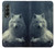 S1516 ホワイトウルフ White Wolf Samsung Galaxy Z Fold 3 5G バックケース、フリップケース・カバー