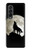 S1981 オオカミは 月にハウリング Wolf Howling at The Moon Samsung Galaxy Z Fold 3 5G バックケース、フリップケース・カバー