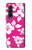 S2246 ハワイのハイビスカスピンク柄 Hawaiian Hibiscus Pink Pattern Samsung Galaxy Z Fold 3 5G バックケース、フリップケース・カバー