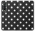 S2299 黒い水玉 Black Polka Dots Samsung Galaxy Z Fold 3 5G バックケース、フリップケース・カバー