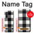 S2842 ブラックとホワイトバッファローチェック柄 Black and White Buffalo Check Pattern Samsung Galaxy Z Fold 3 5G バックケース、フリップケース・カバー