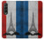S2859 ヴィンテージフランスの旗エッフェル塔 Vintage France Flag Eiffel Tower Samsung Galaxy Z Fold 3 5G バックケース、フリップケース・カバー