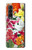 S3205 レトロ花 Retro Art Flowers Samsung Galaxy Z Fold 3 5G バックケース、フリップケース・カバー