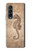 S3214 タツノオトシゴスケルトン化石 Seahorse Skeleton Fossil Samsung Galaxy Z Fold 3 5G バックケース、フリップケース・カバー