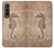 S3214 タツノオトシゴスケルトン化石 Seahorse Skeleton Fossil Samsung Galaxy Z Fold 3 5G バックケース、フリップケース・カバー