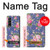S3265 ヴィンテージ花柄 Vintage Flower Pattern Samsung Galaxy Z Fold 3 5G バックケース、フリップケース・カバー