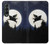 S3289 飛豚 満月 Flying Pig Full Moon Night Samsung Galaxy Z Fold 3 5G バックケース、フリップケース・カバー