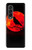 S3328 カラス赤い月 Crow Red Moon Samsung Galaxy Z Fold 3 5G バックケース、フリップケース・カバー