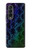 S3366 虹パイソンの皮膚 グラフィックプリント Rainbow Python Skin Graphic Print Samsung Galaxy Z Fold 3 5G バックケース、フリップケース・カバー