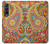 S3402 ペイズリー花柄 Floral Paisley Pattern Seamless Samsung Galaxy Z Fold 3 5G バックケース、フリップケース・カバー