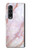 S3482 ピンクの大理石のグラフィックプリント Soft Pink Marble Graphic Print Samsung Galaxy Z Fold 3 5G バックケース、フリップケース・カバー