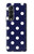 S3533 ブルーの水玉 Blue Polka Dot Samsung Galaxy Z Fold 3 5G バックケース、フリップケース・カバー