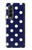 S3533 ブルーの水玉 Blue Polka Dot Samsung Galaxy Z Fold 3 5G バックケース、フリップケース・カバー