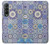 S3537 モロッコのモザイクパターン Moroccan Mosaic Pattern Samsung Galaxy Z Fold 3 5G バックケース、フリップケース・カバー
