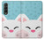 S3542 かわいい猫漫画 Cute Cat Cartoon Samsung Galaxy Z Fold 3 5G バックケース、フリップケース・カバー