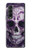 S3582 紫の頭蓋骨 Purple Sugar Skull Samsung Galaxy Z Fold 3 5G バックケース、フリップケース・カバー