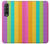 S3678 カラフルなレインボーバーティカル Colorful Rainbow Vertical Samsung Galaxy Z Fold 3 5G バックケース、フリップケース・カバー