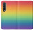 S3698 LGBTグラデーションプライドフラグ LGBT Gradient Pride Flag Samsung Galaxy Z Fold 3 5G バックケース、フリップケース・カバー