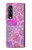 S3710 ピンクのラブハート Pink Love Heart Samsung Galaxy Z Fold 3 5G バックケース、フリップケース・カバー