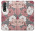 S3716 バラの花柄 Rose Floral Pattern Samsung Galaxy Z Fold 3 5G バックケース、フリップケース・カバー